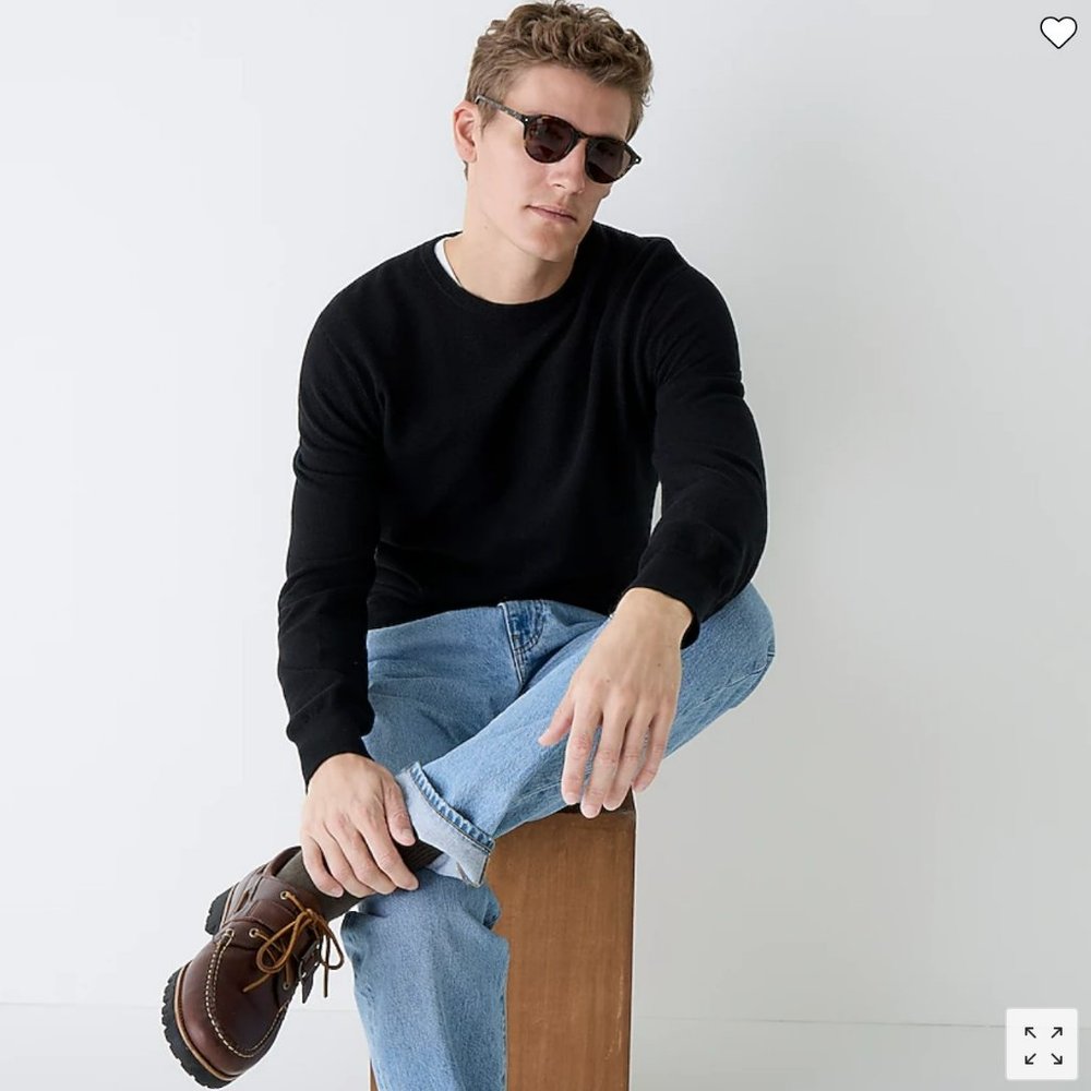 EUC - J. Crew Cotton Piqué-Stitch Crewneck Sweater